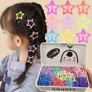 20pcs Star Hair Clip Y2K Hair Pin Cute Girl Metal Five Pointed Star Hair Clips Candy Color Sweet Cool Bangs Hairpins Hair Accessories Non-slip Toddlers Cute Hairpins