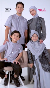 Nibras Sarimbit Freya Baju Koko Pria Lengan Pendek Dobby Cotton Black Simpel Trendy Terbaru 2025