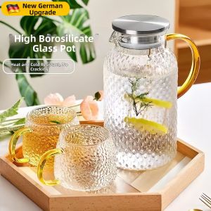 Heat-Resistant Large Glass Water Pitcher for Brewing and Cold Drinks