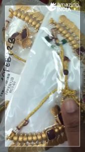 Premium Matte Gold Ginni Coin Indian Choker Set | indian choker