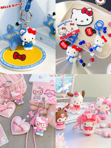 Sanrio | Kawaii Authentic Sanrio Hello Kitty Kuromi Plush Doll Toys Pendant Cute Plush Keychain Bag Pendant A Christmas Gifts For A Girl
