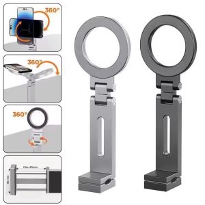 Adjustable Universal Magnetic Phone Holder Travel Essentials Flexible Rotation Hands-Free Airplane Phone Mount Seat Phone Stand