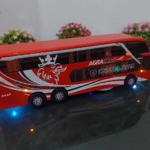 Miniatur Mainan Bis bus Telolet Basuri Musik