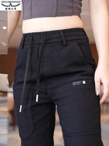 Mens Casual Loose Fit Pants Multiple Pockets Trendy Straight Leg Spring Autumn Long Trousers Fashionable Comfortable Cotton Blend