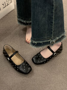 ZHENMO | Height Increasing Womens Single Shoe Square Toe Ballet Style Mary Jane