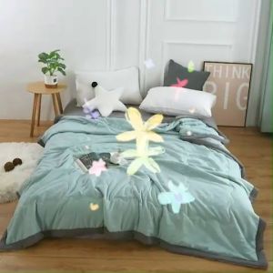 Thaimall พร้อมส่ง ผ้าห่มรุ่นหนากว่า  นุ่มลื่น ผ้าห่มสีพื้น สีสไตล์ญี่ปุ่น ขนาด 5 ฟุต 6 ฟุต และ7ฟุต