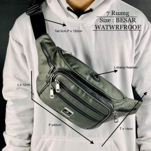 STARFACE - Waistbag Waterproof 7 Ruang Bahan Bimo Ukuran Besar
