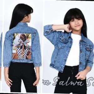 JAKET JEANS ANAK ANAK PITA BELAKANG USIA 2 TAHUN SAMPAI 8 TAHUN