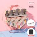HLURU 17/21 Phím Kalimba Ngón Tay Cái Đàn Piano Pha Lê Acrlyic Ngón Tay Đàn Piano Dành Cho Người Mới Bắt Đầu Và Trẻ Em Bàn Phím Nhạc Cụ. 