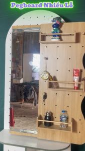 Gương Trượt Hình Sóng – Ray Trượt 3 Tầng MDF Phủ Melamine Đợt Đỡ Thanh Chắn – Kính Thủy Mài Cạnh – Kích Thước 35x120cm 40x120cm 50x120cm – Bảo Hành 6 Tháng