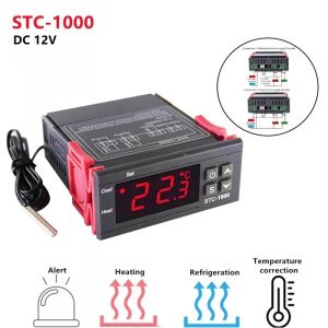 STC-1000 Digital LED Temperature Controller Heating Cooling Centigrade Thermostat 2 Relays Output with NTC Sensor Probe 12v 24v