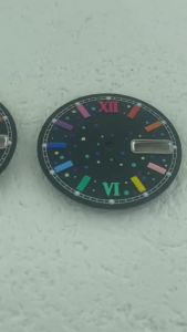 28.5mm Watch Dial NH36 Dial Colorful Index Luminous Date Window Custom Logo Dial For NH35 Automatic Movement Watch Accessories