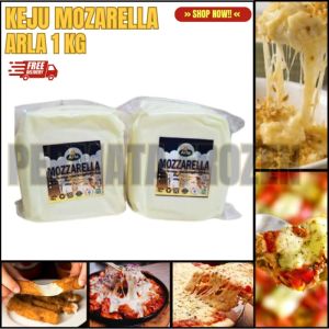 Keju Mozarella Asli Lumer Murah Kemasan 200gr 250gr dan 500gr Merk Arla ( Halal )