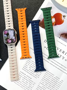 Magnetic Loop Band For Apple Watch Series 11 10 9 8 7 band 46mm 42mm 49mm 45mm 41mm 44mm 40mm Strap Bracelet iWatch Ultra 3 2 Smartwatch Silicone Wristband