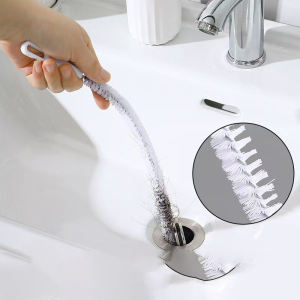 60 ซม.Bendable PIPE Dredger ผ่านท่อระบายน้ําผมทําความสะอาดล้างหน้าแปรงทําความสะอาดสระว่ายน้ําท่อระบายน้ําบล็อกแปรงทําความสะอาด