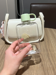 Flat Kettle Water Cup 500ml Summer Girl Good-looking Portable Student out Hidden Tritan Plastic Cup