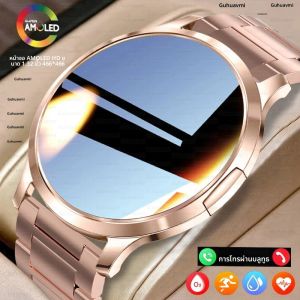 ผู้หญิงใหม่สมาร์ทนาฬิกา 1.32 "บางเฉียบ AMOLED HD หน้าจอสร้อยข้อมือฟิตเนสกีฬาที่กำหนดเองนาฬิกาใบหน้าบลูทูธนาฬิกาอัจฉริยะสุดหรู