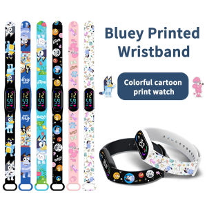Cute Bluey Bingo Colorful Print Waterproof Electronic Watch Wrist Strap Fashion Intelligent Touch Screen Watch Kids Gifts Toys