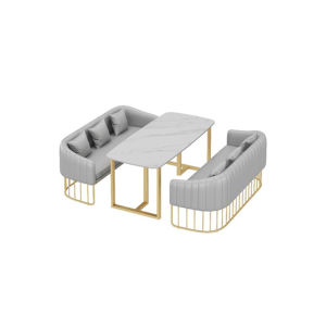 Nordic Style Coffee Shop Sofa Seat Combination Iron Art Casual Bar Restaurant Sweet Dessert Milk Tea Shop Dining Table Chair