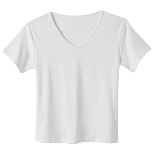 MIANXIANZHI | White V-Neck Relaxing Korean Style T-Shirt