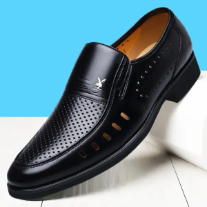Autumn Mens Slip-On Casual Loafers Business Leisure Youth Formal Shoes Fashionable Bean Leather Shoes Comfortable Breathable