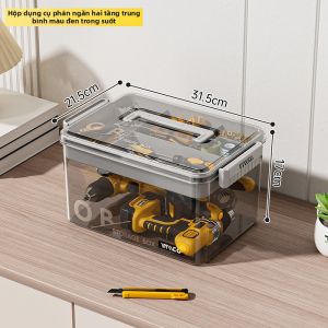 DOCOXO | Hộp Lưu Trữ Đa Năng Hai Lớp Trong Suốt