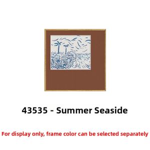YASISHA | Vintage Zen Style Entryway Decor Art Living Room Abstract Blue Painting