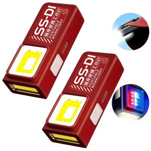 Đèn Pin LED COB Mini Có Thể Sạc Lại Đèn Làm Việc Mạnh Mẽ Có Kẹp Và Nam Châm Chống Nước EDC Cắm Trại Đi Bộ Đèn Bỏ Túi
