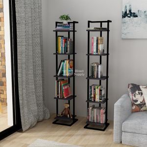 Creative Tree-shaped Bookshelf Narrow Modern Minimalist Steel-wood Rack