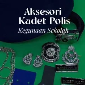 Set Lencana Kolar Polis Pelajar Sekolah - 2PCS - Siap Kirim Kuala Lumpur