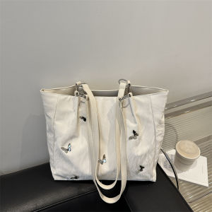 Large Capacity Women's Tote Bag: The Perfect 2024 Silver Butterfly Fashion & Commuting Purse