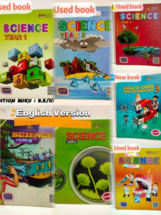 SJKC & SK Text Book SCIENCE Year 1/2/3/4/5/6 •English Version• | Lazada