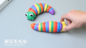 บรรเทาความเครียด สําหรับเด็ก หนอนผีเสื้อคาวาอี้ กระสุน ของเล่นบีบอัดฉลามปลาโลมา ป้องกันการบีบอัด บรรเทาบีบประสาทสัมผัส