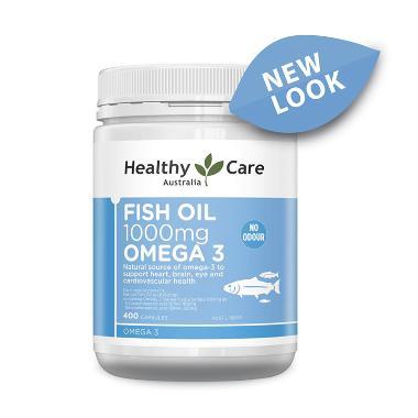 [ ORIGINAL ] Healthy Care Australia Fish Oil 1000mg Omega 3 Isi 400 Capsules Kapsul - Suplemen Minyak Ikan Omega 3 Untuk Dewasa Healthy Care Fish Oil Soft Gel Original 400 Capsul Menjaga Kesehatan Jantung Tidak Berbau Minyak Ikan 1000 mg Import Australia