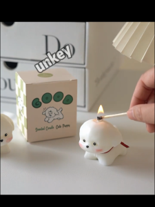 Puppy Candle Smokeless Essential Oil Aromatherapy Dog Candles Cute Scented Soy Candle Home Decor Accent Souvenir