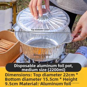 MEIDI | Aluminum Foil Pot Outdoor Cooking Portable Camping Picnic Utensil Kerosene Stove Compatible
