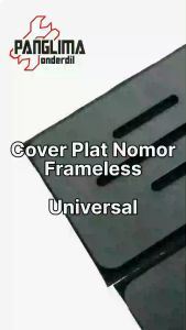 Cover Plat Nomor Plastik Hitam Framless Motor Universal Honda-Yamaha-Suzuki Bebek-Matic Polos Tanpa Frame Pinggiran Tatakan-Dudukan Pelat No-Nomer