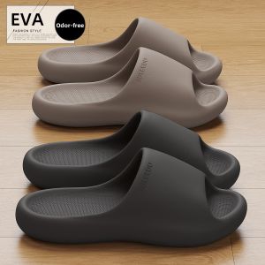 Mens Summer Outdoor Anti-Slip Odor-Resistant EVA Slip-On Shoes Indoor Bathroom Bathing Casual Sporty Flat Heel Footwear