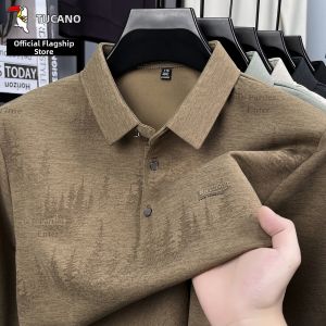 TUCANO | Long Sleeve Autumn Spring Middle Age Father Polo Shirt