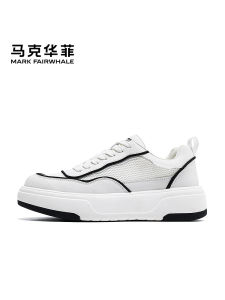 Mark Fairwhale Mens Low-Top Sneakers Breathable Mesh Casual Shoes Increased Height Summer 2025 New Style Airy Comfortable Sneakers