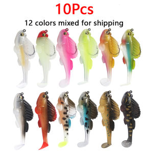 10 pcs various colored simulated fishing baits Soft bait including sharp hooks 7g/14g Very suitable for Lure fishing