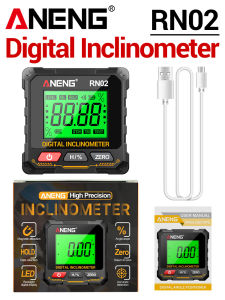 ANENG | ANENG RN01/RN02/RN03 Digital Tiltmeter Four sided Magnetic Automatic Screen Flip Multi functional Multi angle Horizontal Gauge