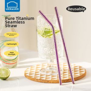 LocknLock | Titanium Reusable Drinking Straw For Beverages Long Drinking Straw