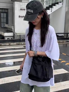 (Ship in12hrs)Crossbody bag Women Korean Simple Bags Outdoor Leisure Sling Bag Drawstring Bucket Bag waterproof Mini bag for Women