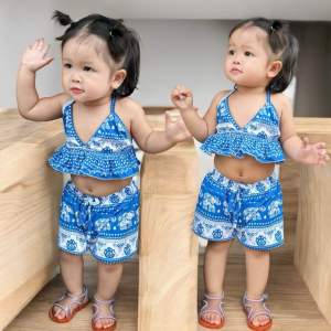 ชุดว่ายน้ำเด็ก ชุดไปเที่ยวทะเลลูกสาว
