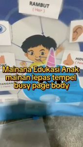 Busy Page Body / Montessori Toys / Mainan Edukasi Anak / Mainan Lepas Tempel / rosi sean