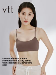 Low Collar Thin Straps Seamless Bra U-shaped Backless Invisible Slimming
