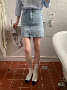 Le Lalin High Waist A-Line Mini Skirt Classic Summer Style Anti-Light Cotton Blend Korean Style Commute Short Skirt