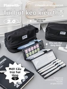 Túi Đựng Bút Hai Lớp Thời Trang Dung Lượng Lớn