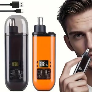 Nose Hair Trimmer with Built-in Battery - Rechargeable Ideal for MenS Personal Care Neat Image Maintenance Nose Hair Trimmers
